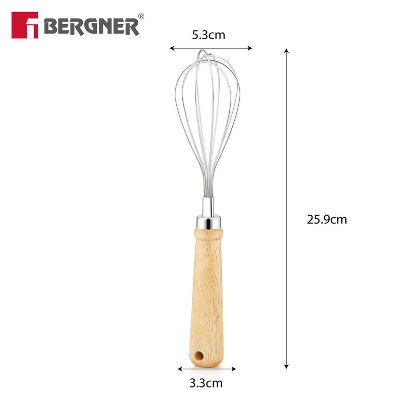 Bergner Essential Plus Stainless Steel Manual Hand Whisk 26cm