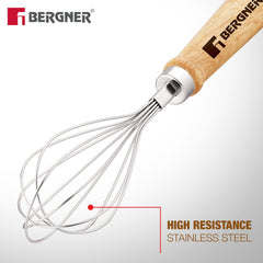 Bergner Essential Plus Stainless Steel Manual Hand Whisk 26cm