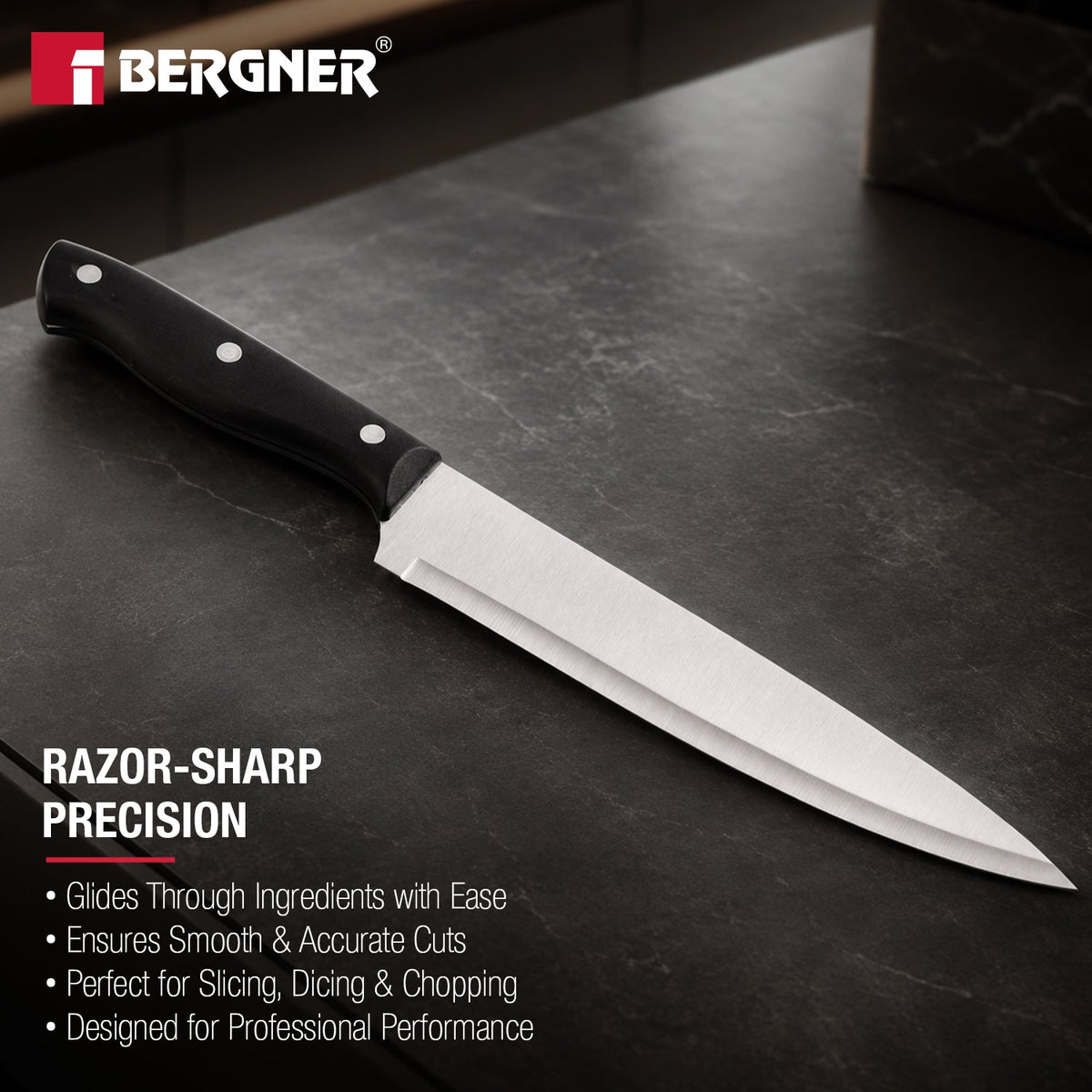 Bergner Essential Plus Stainless Steel Chef Knife 19.8cm