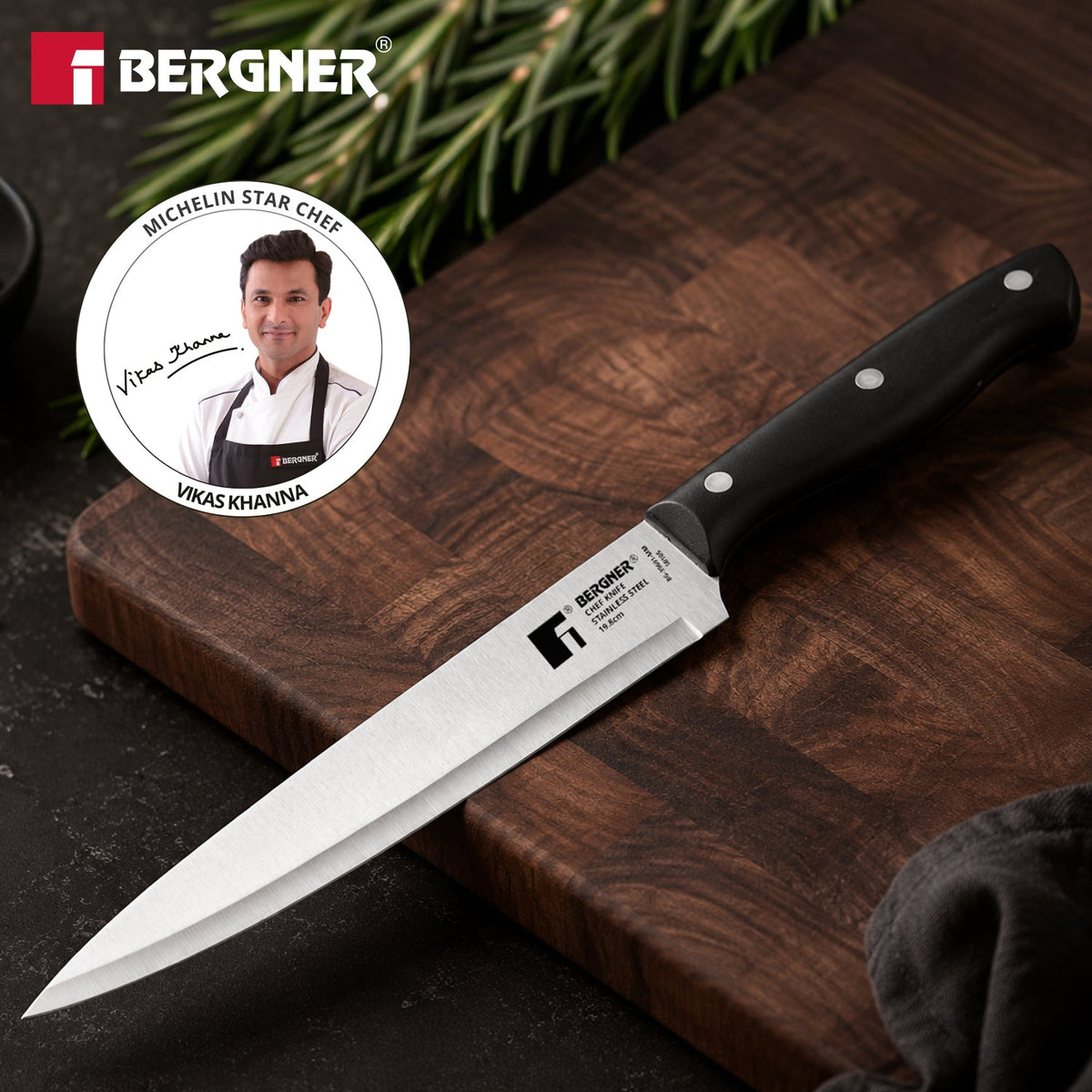 Bergner Essential Plus Stainless Steel Chef Knife 19.8cm