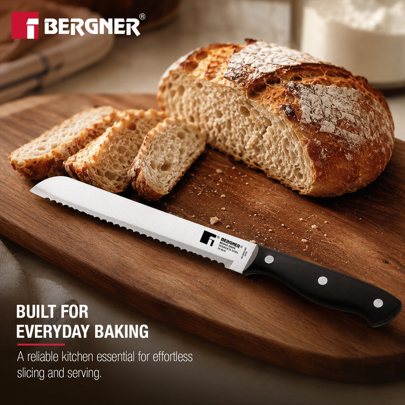 Bergner Essential Plus Stainless Steel Bread Knife 19.8cm