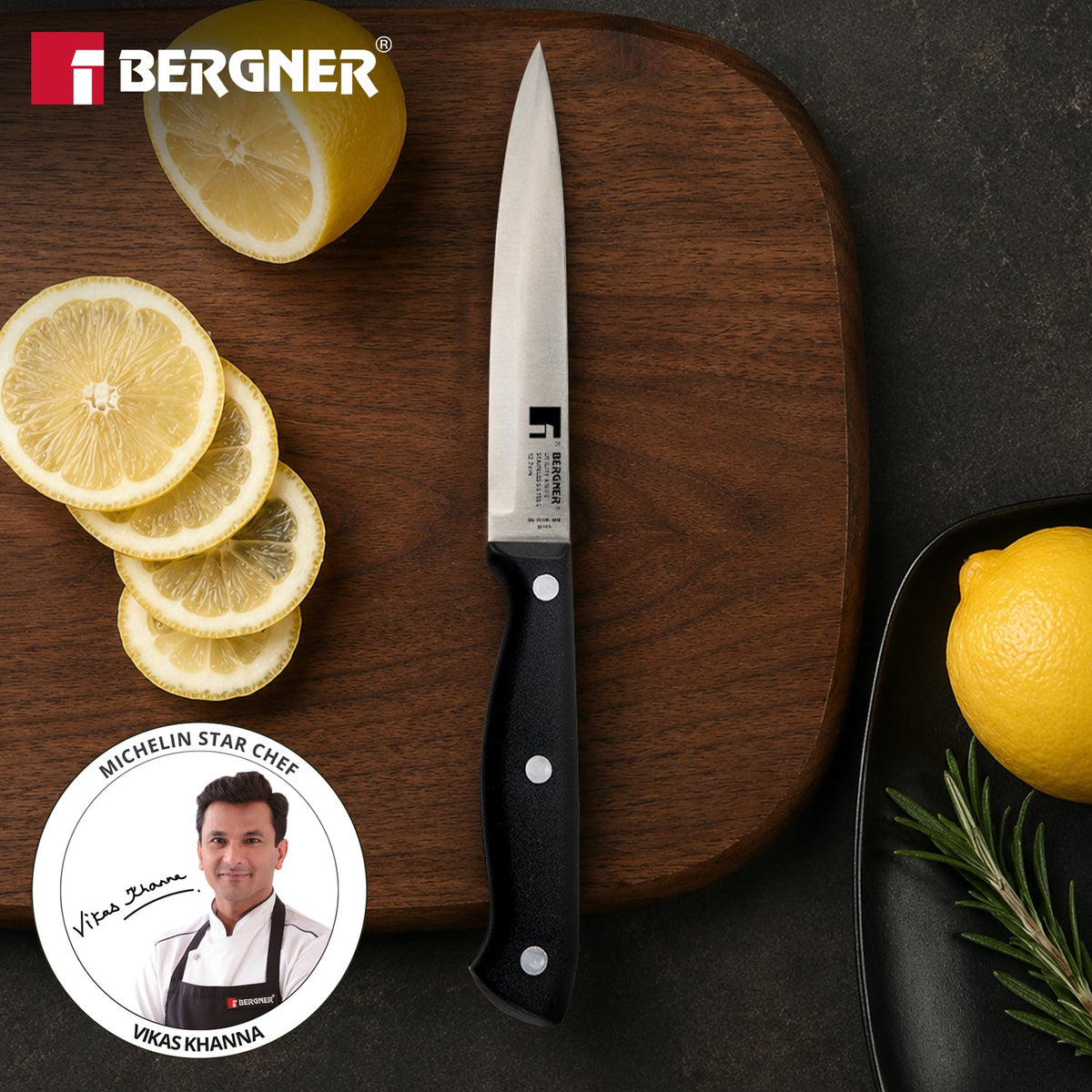 Bergner Essential Plus Stainless Steel Paring Knife 8.5cm