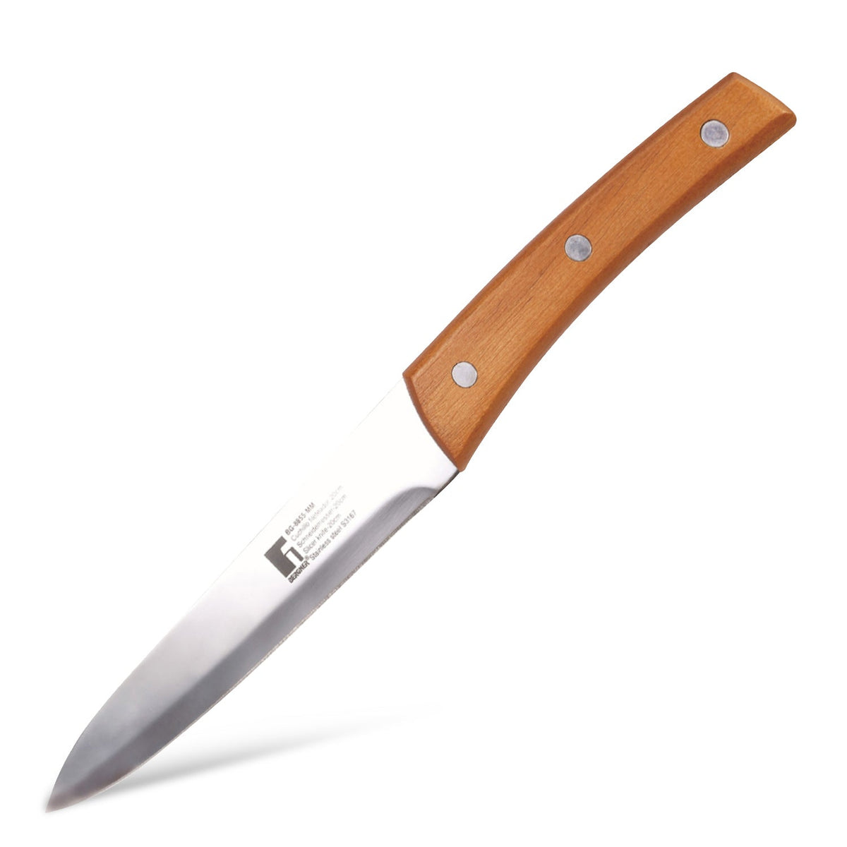 Bergner Natural Stainless Steel 20cm Slicer Kitchen Knife