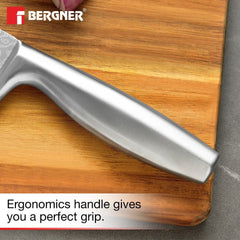 Bergner Argent Stainless Steel 20cm Chef Knife, Matt Finish