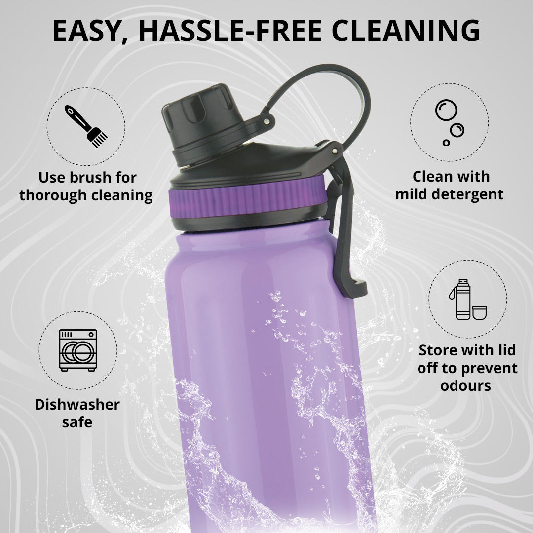 Bergner Walking AquaFit Thermosteel Hot and Cold 500ml Flask - Purple