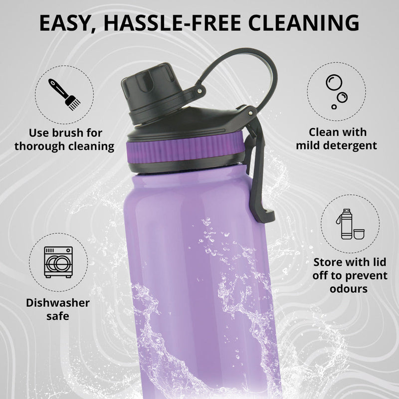 Bergner Walking AquaFit Thermosteel Hot and Cold 500ml Flask - Purple