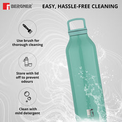 Bergner Walking Daisy Droplet Thermosteel Hot and Cold 525ml Flask - Green