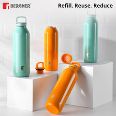 Bergner Walking Daisy Droplet Thermosteel Hot and Cold 525ml Flask - Green