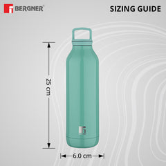 Bergner Walking Daisy Droplet Thermosteel Hot and Cold 525ml Flask - Green