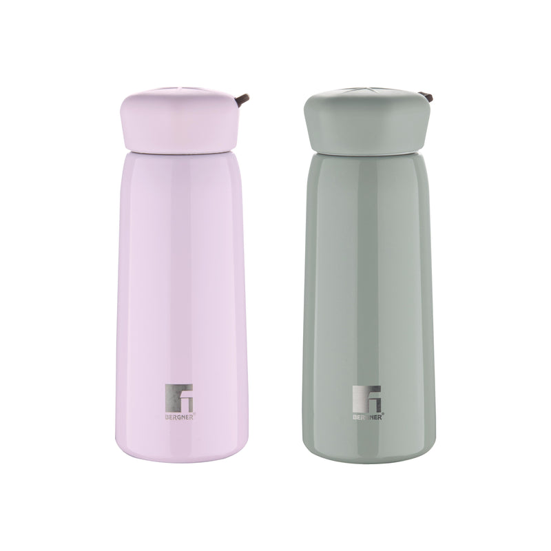 Bergner Walking LilyLuxe Thermosteel Hot and Cold 400ml Flask - Pink