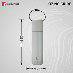 Bergner Walking Curv & Carry Thermosteel Hot and Cold 500ml Flask - White