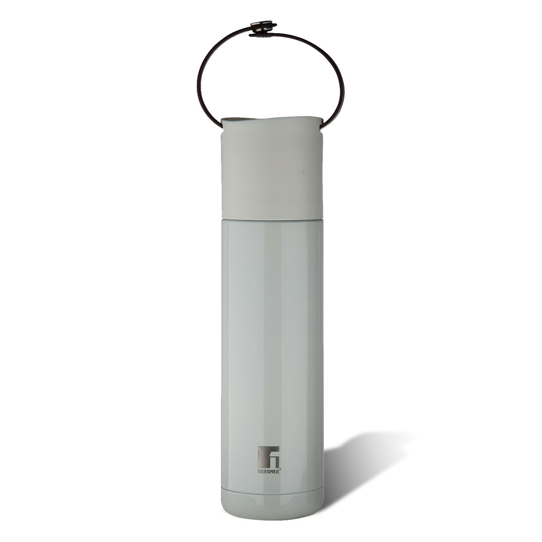 Bergner Walking Curv & Carry Thermosteel Hot and Cold 500ml Flask - White