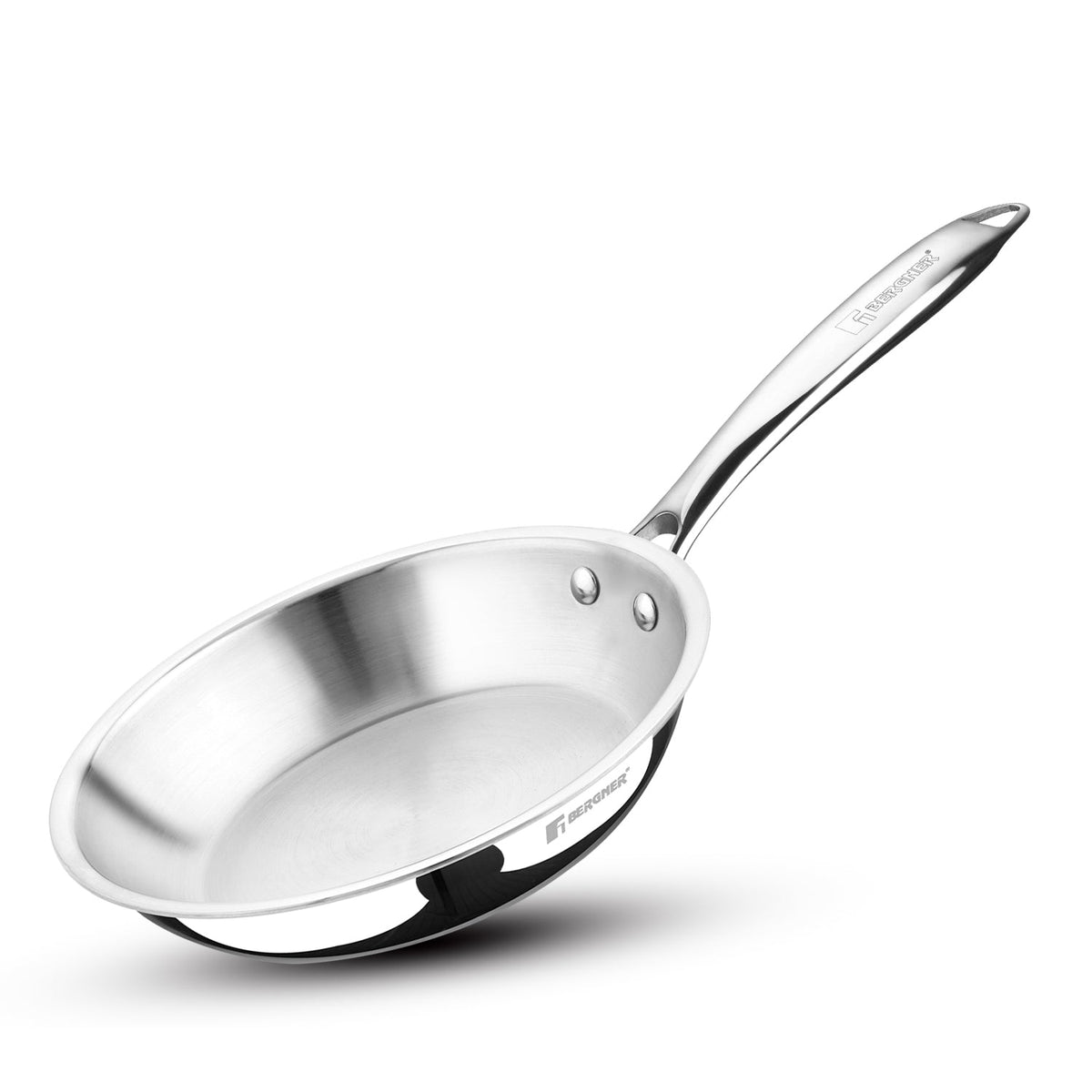 Bergner Argent Triply Stainless Steel 28cm Frypan - Induction and Gas Stove Ready