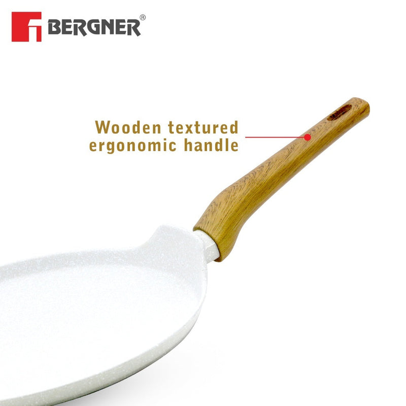 Bergner Naturally Forged Aluminum 28cm Pancake Pan / Dosa Tawa - Induction Bottom
