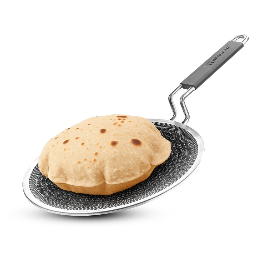 Bergner Hi-Tech Tri-Ply Stainless Steel 22cm Non-Stick Roti Tawa