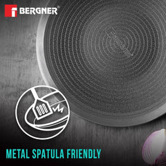 Bergner Hi-Tech Tri-Ply Stainless Steel 22cm Non-Stick Roti Tawa