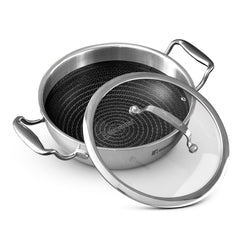 Bergner Hi-Tech Triply Kadai, Honeycomb Healthy Non-Stick Coating - Induction Bottom
