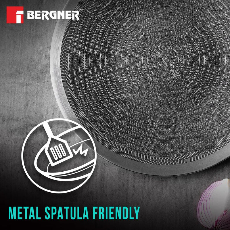 Bergner Hi-Tech Tri-Ply Stainless Steel 28cm Non-Stick Roti Tawa
