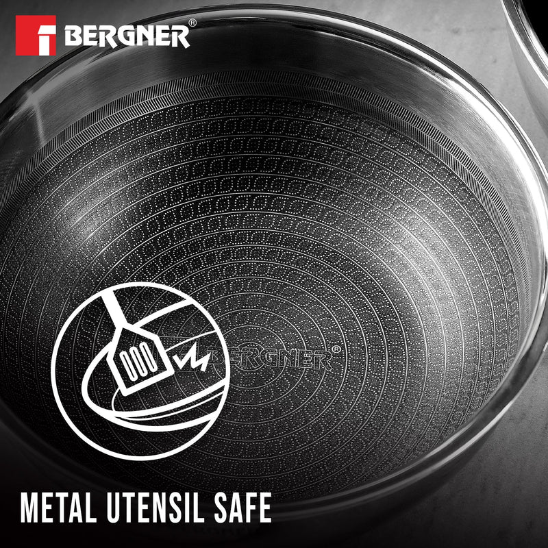 Bergner Hi-Tech Giro Triply Tasra Set of 3, Honeycomb Mesh Non-Stick Coating
