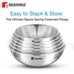 Bergner Argent Tri-Ply Stainless Steel 22cm Tasra without Lid