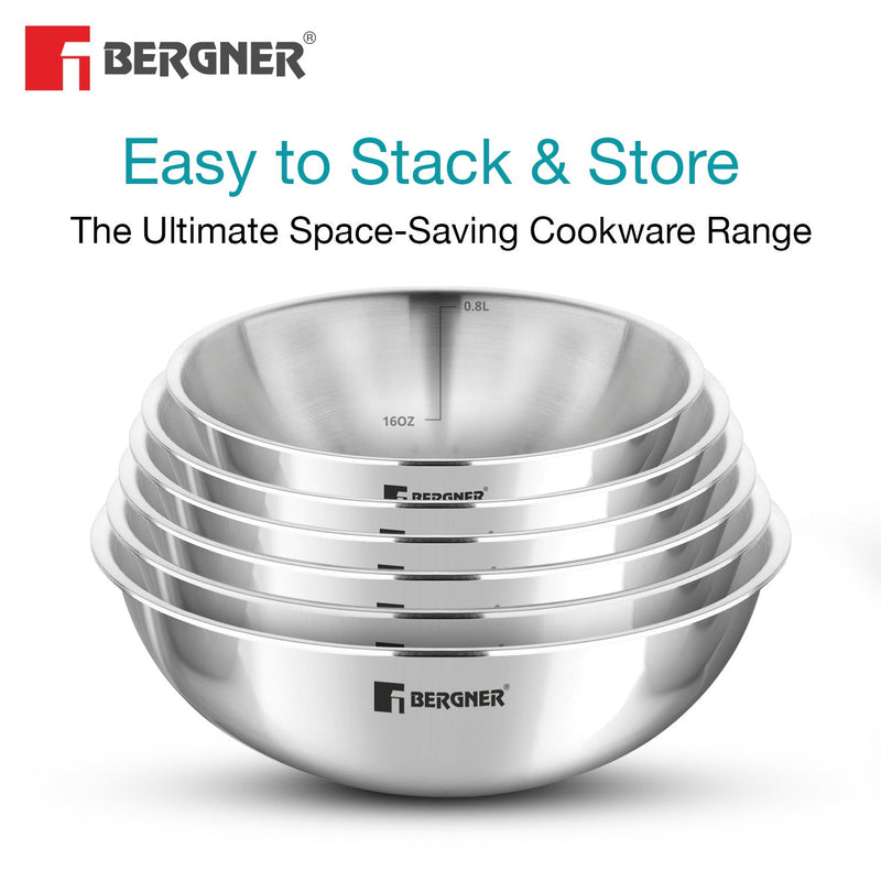 Bergner Argent Tri-Ply Stainless Steel 22cm Tasra without Lid