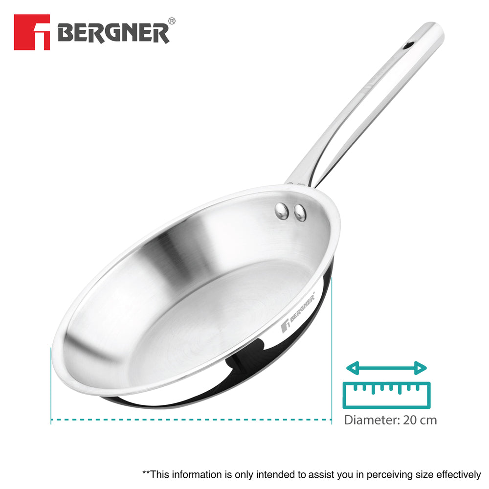 Bergner TriPro Tri-Ply Stainless Steel Frypan