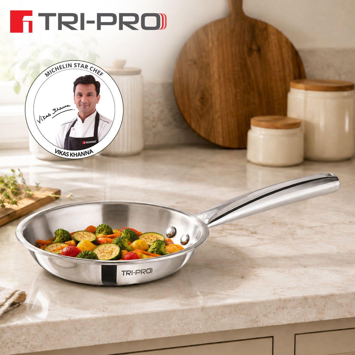 Bergner Tripro Mini Triply Frypan 14cm