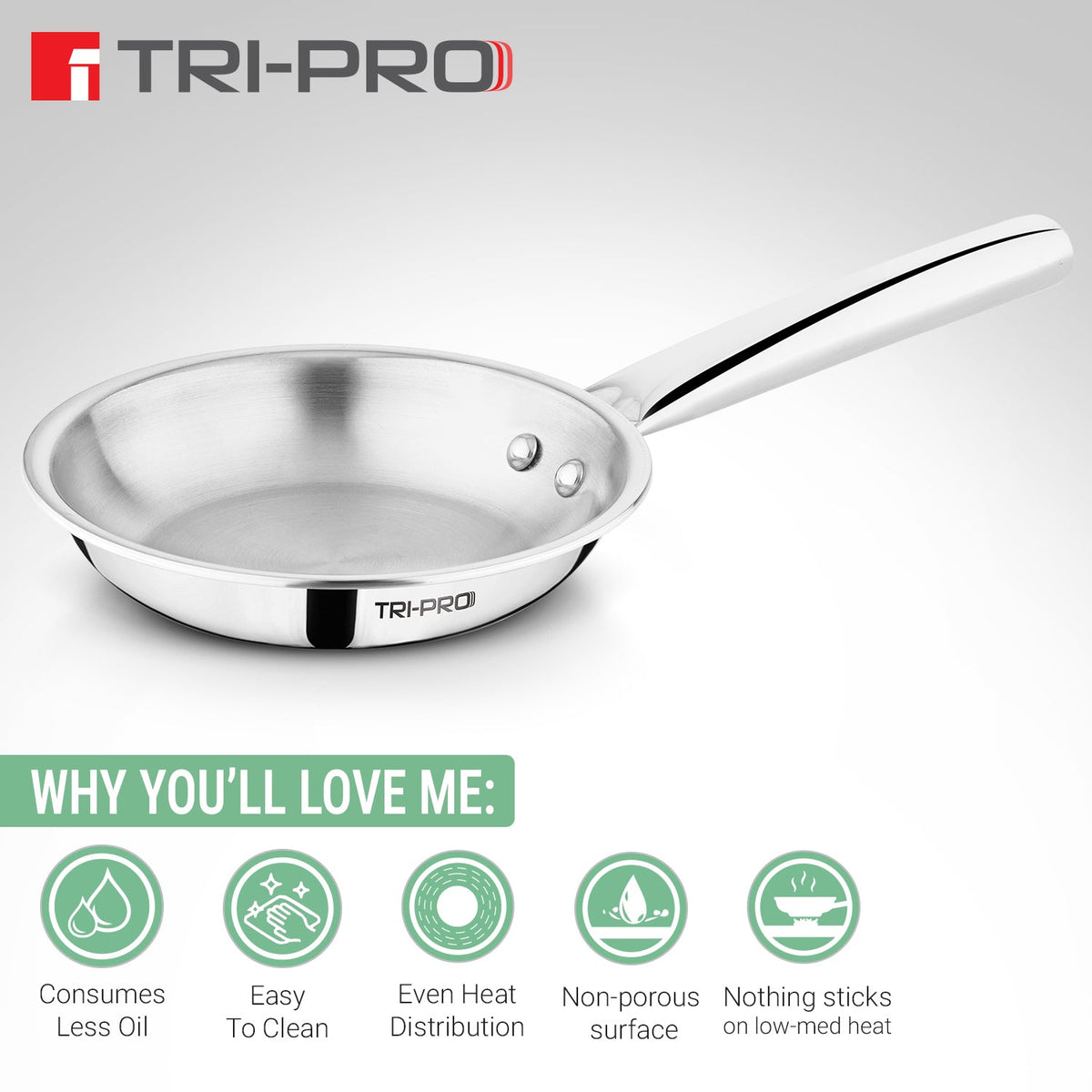Bergner Tripro Mini Triply Frypan 14cm