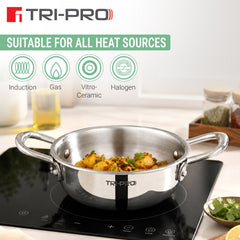 Bergner Tripro Mini Triply Kadai 16cm