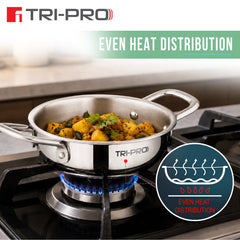 Bergner Tripro Mini Triply Kadai 16cm