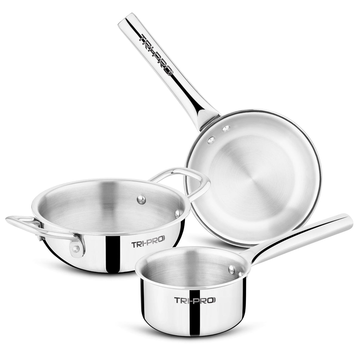 Bergner Tripro Mini 3 Pcs Triply Cookware Set