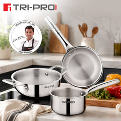 Bergner Tripro Mini 3 Pcs Triply Cookware Set