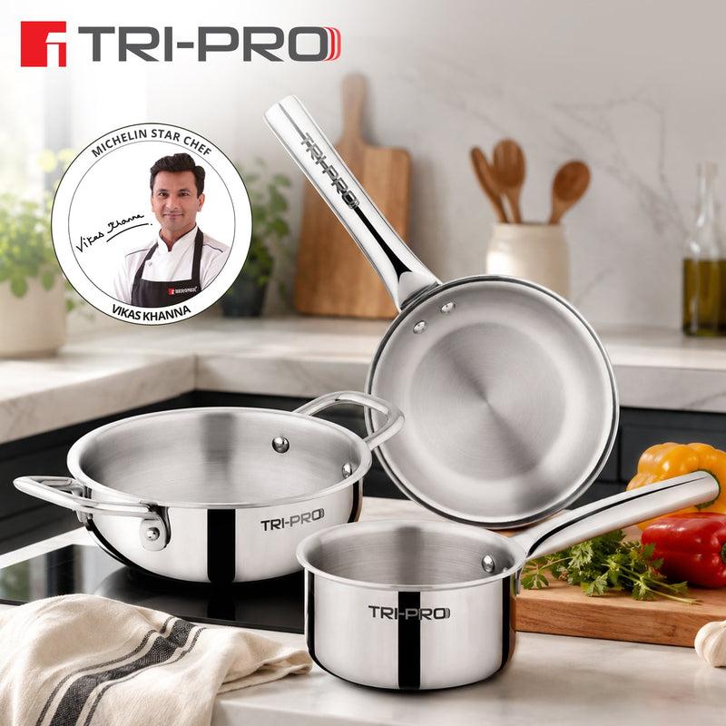 Bergner Tripro Mini 3 Pcs Triply Cookware Set