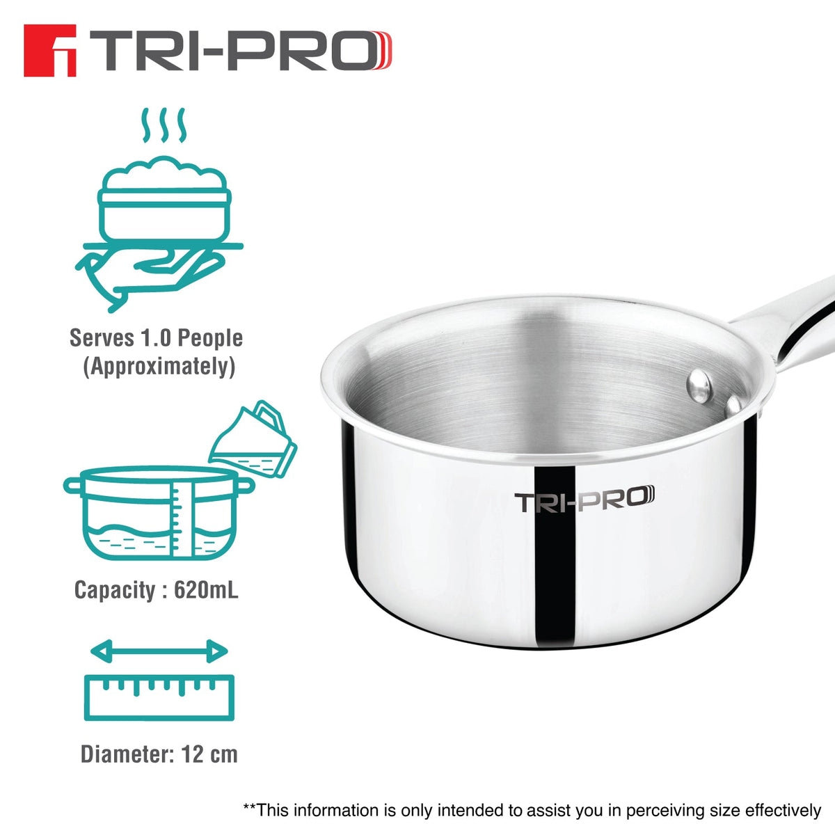 Bergner Tripro Mini 3 Pcs Triply Cookware Set