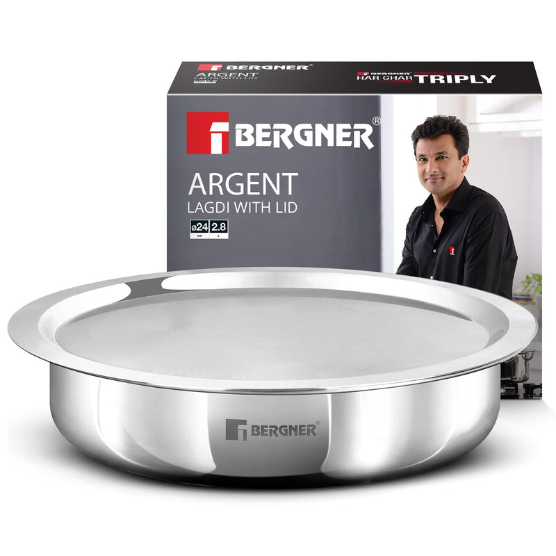 Bergner Argent Tri-Ply Stainless Steel 24cm (2.8 L) Lagdi