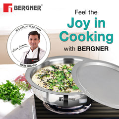 Bergner Argent Tri-Ply Stainless Steel 24cm (2.8 L) Lagdi