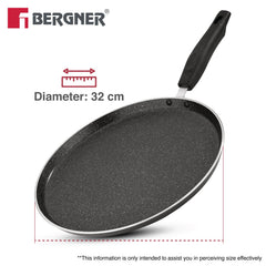 Bergner Essential Plus 32cm Non-Stick Dosa Tawa