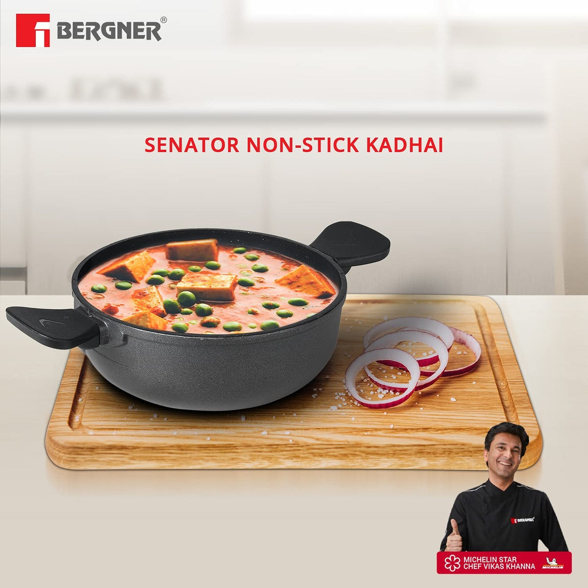 Bergner Senator Die-Cast Non-Stick Kadai - Induction Bottom