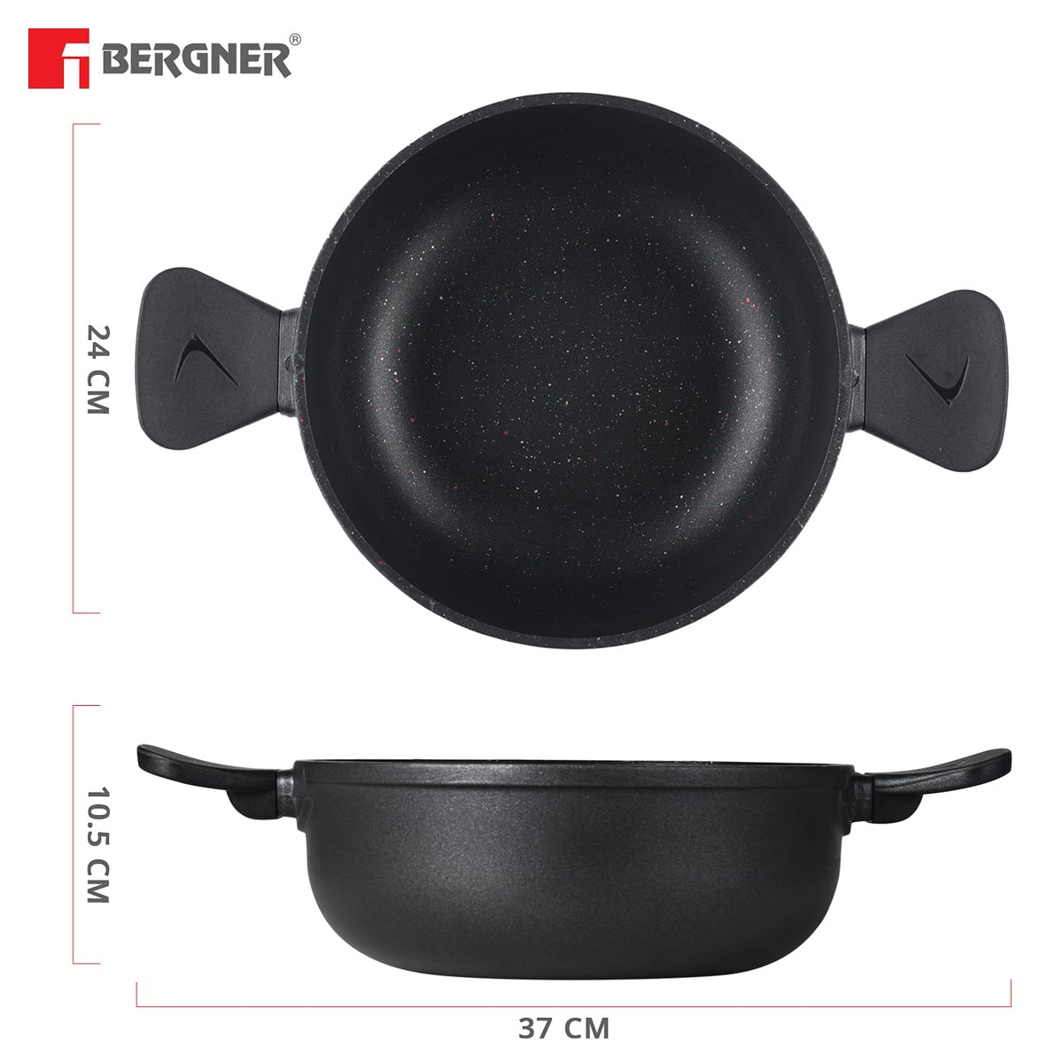 Bergner Senator Die-Cast Non-Stick Kadai