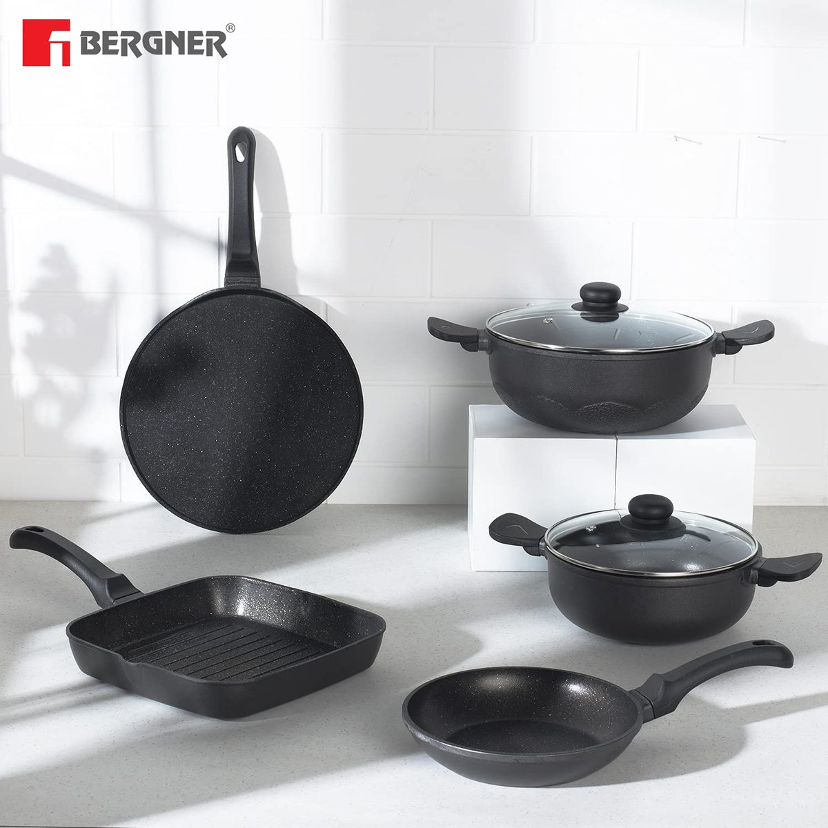 Bergner Senator Die-Cast Non-Stick Kadai