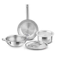 Bergner TriPro TriPly Stainless Steel Cook Serve N Keep 5 Pcs Cookware Set