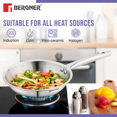 Bergner TriPro TriPly Stainless Steel Cook Serve N Keep 5 Pcs Cookware Set