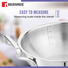 Bergner TriPro TriPly Stainless Steel Cook Serve N Keep 5 Pcs Cookware Set