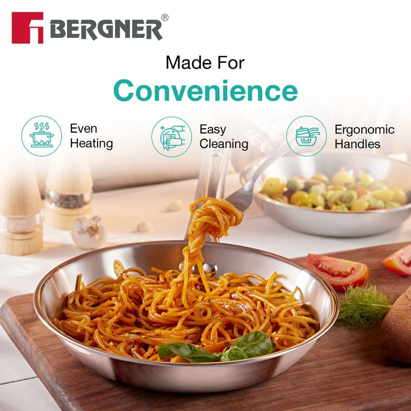 Bergner TriPro 4 Pcs Tri-Ply Stainless Steel Cookware combo
