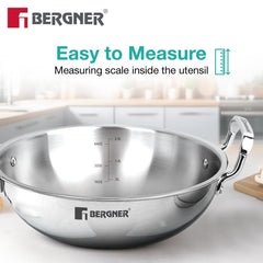 Bergner TriPro 4 Pcs Tri-Ply Stainless Steel Cookware combo