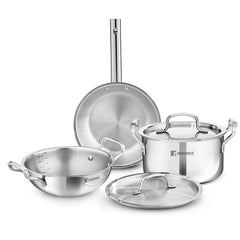 Bergner TriPro 5 Pcs TriPly Cookware Set - Induction Bottom