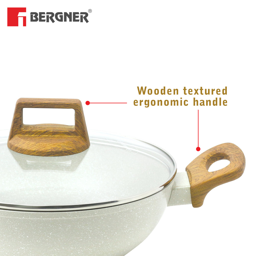 Bergner Naturally 4 Pcs Non-Stick Cookware Set - Induction Bottom