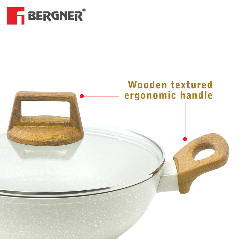 Bergner Naturally 4 Pcs Non-Stick Cookware Set - Induction Bottom