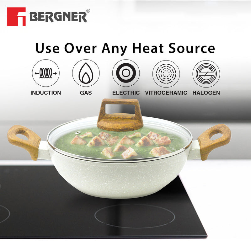 Bergner Naturally 4 Pcs Non-Stick Cookware Set - Induction Bottom