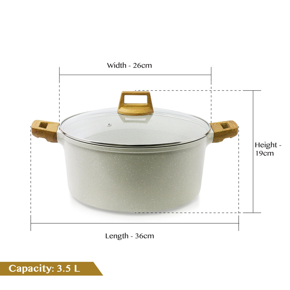 Bergner Naturally 5 Pcs Non-Stick Cookware Set - Induction Bottom